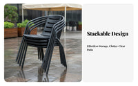 Weather-Resistant Outdoor Table and Chairs Long-Lasting Outdoor Dining Set Heavy Duty Metal Garden Table and Chairs Thickened Material for Homeowners, Business Owners, Couples, Balcony, Terrace, Backyard, Porch