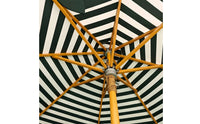 Striped Patio Umbrella Support Structure Round Patio Umbrella Metal Lower Section Sun Cover for Beach