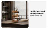 Multi-Tier Tea Shelf Chinese Design Design Multi-Tier Shelving Unit Flat Top Surface Stable Frame for Homeowners, Adults