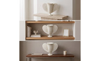 Butterfly Vase Tabletop 3D Butterfly Vase Ribbed Flower Holder for Living Room, Entryway, Reception Area