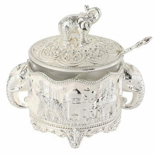 Elephant Sugar Bowl with Spoon Luxury Quality for Dining Table, Kitchen Counter