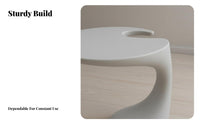 Bedside Table Nordic Design Bean-Shaped End Table Modern Aesthetic for Students