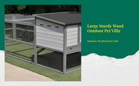Waterproof wood cat house