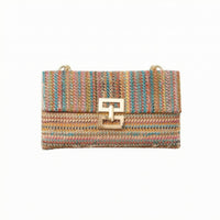 Woven Bag Structured Shoulder Bag Rectangular