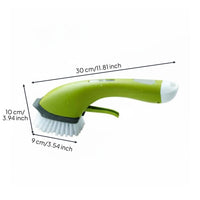 Soap Dispensing Dish Brush Non-Slip Grip Pan Scrubber with Soap Dispenser Easy to Refill Long Handle Pot Brush for Pots and Pans
