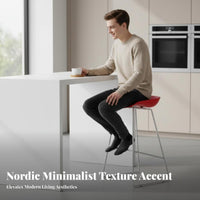 Lowrear Counter Seat Nordic design Bar Chair Sturdy Metal Frame for Cafe, Adults