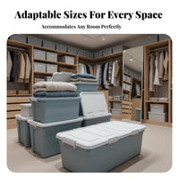 Rolling Under-Bed Box Large Capacity Under-Bed Bin Low height for Dorm Room