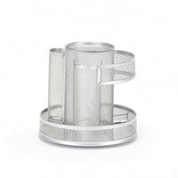 Rotating Mesh Organizer 2-Tier Spinning Pen Holder Space-Saving for Vanity Table