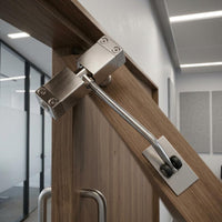 Zinc Alloy Automatic Sliding Door Closer Metal Arm Sliding Door Closer Compact Closing Device for Indoor