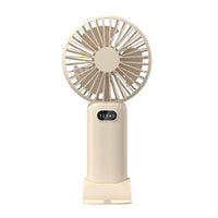 Portable Handheld Fan with USB Charging, 5 Speeds, Digital Display