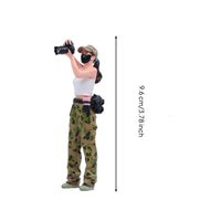 1/18 Scale Photographer Figure Blister Pack Female Photographer Figure Unopened Packaging Painted Miniature Model