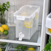 Large Capacity Cold Water Pitcher with Spigot for Refrigerator, Food-Grade Plastic Beverage Dispenser for Iced Drinks and Juice