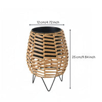 Wicker Basket Plant Stand Waterproof Woven Planter Rustic Charm for Indoor
