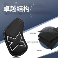 磁吸高尔夫铁杆头保护套 PU防水皮革杆头套 大数字标识高尔夫配件