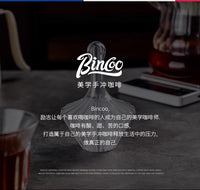 Bincoo手冲咖啡V60锥形折纸滤蛋糕滤纸使用压纸器耐热Tritan树脂