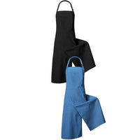 2 Pieces Pottery Apron Adjustable Neck Strap Canvas Artist Smock Multiple Pockets Split-Front Utility Apron for Potters, Crafters, Workshop, Garden