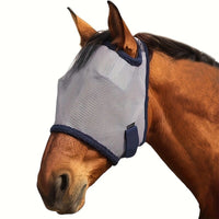 Fly-Proof Horse Face Mask Cool Breathable Mesh Insect-Repellent Sunshade Horse Hood Equestrian Supplies