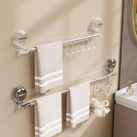 Stainless Steel Adjustable Suction Towel Rack Wall Mounted