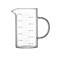 Heat Resistant Glass Measuring Cup Clear Scale Markings Borosilicate Glass Measuring Jug Large Capacity for Bakers, Cooking, Laboratory, Bar