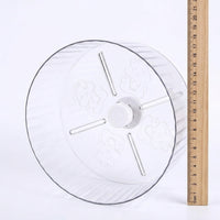 Silent Hamster Wheel with Stand, 21cm Diameter PVC Material Running Wheel for Small Pet Exercise, Transparent Blue or White Cage Accessory Habitat