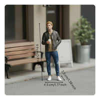 Hand-Painted Male Figurine Resin Material Miniature Man Figure for Dioramas