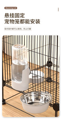 猫咪挂式饮水机喂食器狗狗自动喝水器悬挂笼子碗食盆兔子宠物用品