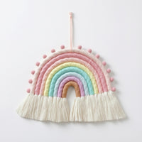 Wall Hanging with Tassels Pastel Decor Bohemian for Nursery, Kids