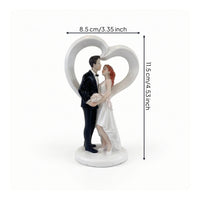 Wedding Cake Topper Resin Bride and Groom Statue Sculpted for Newlyweds, Brides