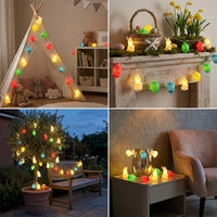Easter Egg Fairy Lights Indoor & Outdoor Use Easter Festive Design Chick and Egg Lights for Families, Kids, Shop Display, Bedroom, Home