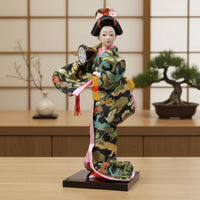 Japanese Geisha Doll Handmade Kimono Doll Figurine Intricate Craftsmanship
