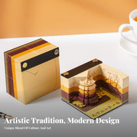 Creative Gift 3D Paper Carving Memo Pad Aesthetic Design Tear-Away Sculpture Notepad Multifunctional for Students, Gifting, Study Room, Home