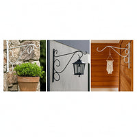 Hanging Bracket Decorative Scroll Plant Hanger Plant Hanger Heavy-Duty Bracket with Scroll Long-Lasting for Gardeners, Garden