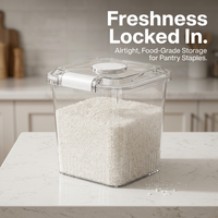 Rice Storage Container Large, Airtight Lid Measuring Cup, Food Storage Container Large Capacity, Thi - Image 2