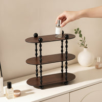 Compact Vanity Shelf with Spindle Legs | 2-Tier, Tabletop Storage Rack, for Dresser