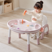 Kids Table and Chair Sets, Toddler Table and Chairs with 12 Watercolor Pens, Childrens Play Activity Table, Sturdy Material Desk