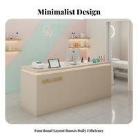 Retail Cashier Counter Sturdy Shop Front Desk Easy to Clean Modern Reception Desk for Retailers, Receptionists, Clothing Store, Lobby