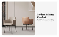 Curved Rear Rotate Chair Italian Inspired Design Upholstered Rotate Barrel Armchair Wrap-Around Rearrest Long-Lasting