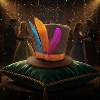 Top Hat with Feathers Novelty Top Hat with Feather Elegant for Performers