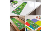 Tabletop Soccer Game with Pucks Compact Soccer Game Mat Lightweight for Families