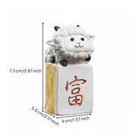 Clay Sheep Tea Pet Gift Idea Sheep Tea Pet Realistic Details Decor Piece