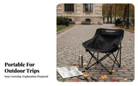 Foldable Folding Moon Chair Lightweight Backpacking Chair Compact Portable Seat Quick Setup for Art Students, Backpackers, Fishing, Outdoors, Picnics, Hiking