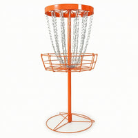 Outdoor Disc Golf Basket with Chains All-Metal Portable Disc Golf Target Heavy Duty Freestanding for Athletes, Backyard, Park