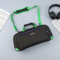 Black Stringless Guitar Bag Zippered Pocket Foldable Guitar Bag Shoulder Strap Foldable Top Handle