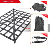 Cargo Net for Vehicle Compartment with Hooks, Adjustable 127-208 cm