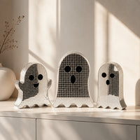 Disco Ghost Halloween Decoration - Silver Foam Ornament