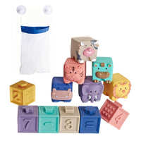 Soft Bath stacking Blocks Educational  Building Blocks Toy  Bathtub Pool Water Table Toy for Aquatic Play