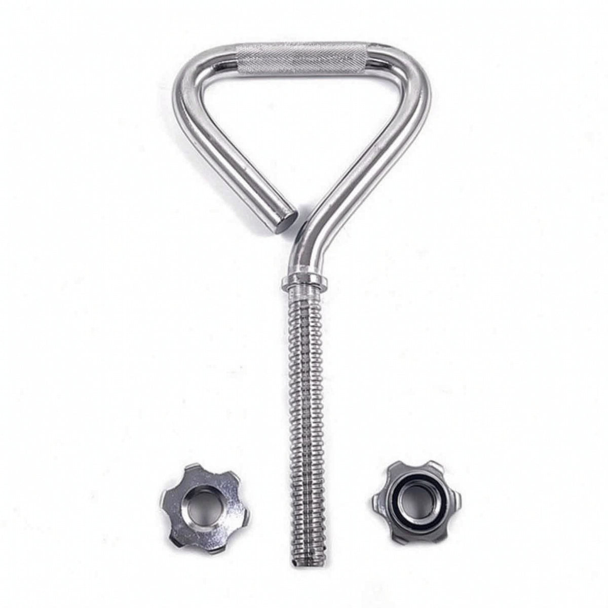 Knurled Dumbbell Handle with Star Collars Adjustable Threaded Dumbbell Handle Secure Weight Training Equipment Heavy-Duty for Weightlifters