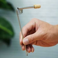 Glaze Blower with Wooden Grip Stainless Steel Pottery Glaze Spraying Tube Compact Ceramic Spray Tool for Hobbyists
