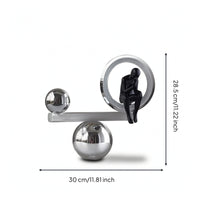 Modern Ornament with Human Figure Elegant Abstract Sculpture Artistic Figurine for Office Desk, Study