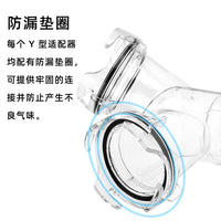 房车Y型透明排污管纵向三通接口车用配件户外污水排放塑料分流管